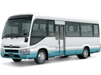 Loyer Toyota Bus Coaster 30 places 2022 en Dubai